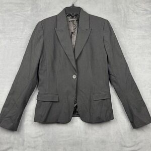 Elie Tahari Women's Gray Single Button Business Career Blazer Jacket Size 10‎